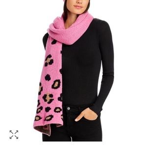 Aqua Cashmere Pink Leopard Scarf
